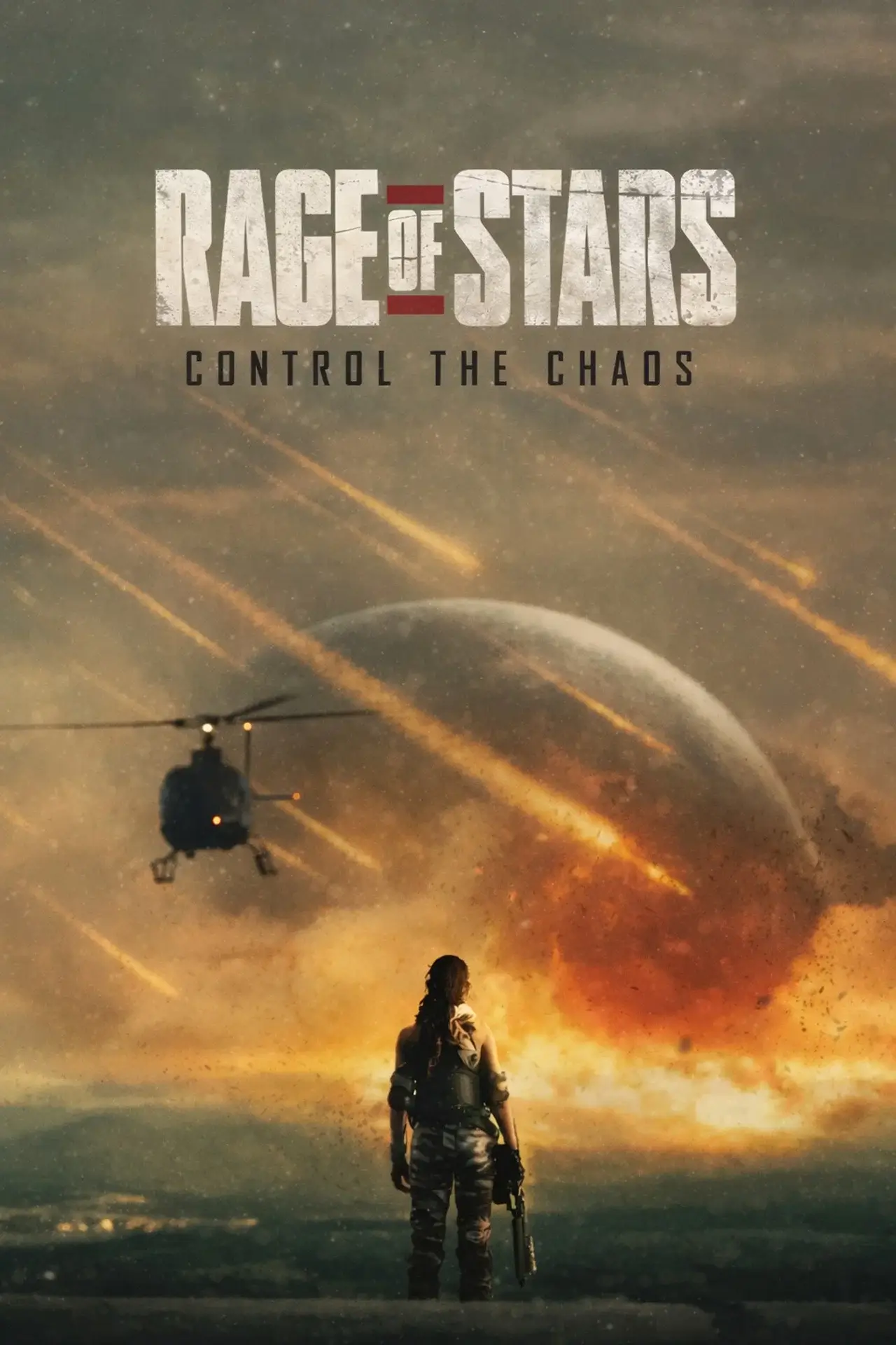 Affiche de Rage of Stars Control the Chaos dans un décor de science-fiction