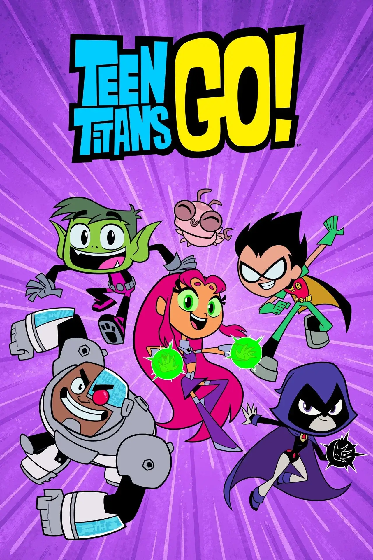 Affiche du dessin animé Teen Titans Go avec les personnages principaux